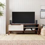Rack para TV até 60 Pol com 1 porta Arica - Amêndoa/Off White
