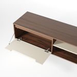 Rack para TV até 60 Pol com 1 porta Arica - Amêndoa/Off White