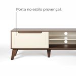 Rack para TV até 60 Pol com 1 porta Arica - Amêndoa/Off White