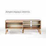 Rack para TV até 60 Pol com 1 porta Arica - Carvalho / Off White