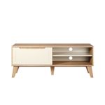 Rack para TV até 60 Pol com 1 porta Arica - Carvalho / Off White