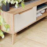 Rack para TV até 60 Pol com 1 porta Arica - Carvalho / Off White