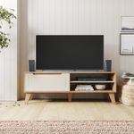 Rack para TV até 60 Pol com 1 porta Arica - Carvalho / Off White