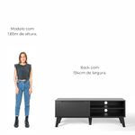 Rack para TV até 60 Pol com 1 porta Arica - Preto
