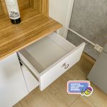 Armário de Cozinha Corunha 6 Portas 1 Gaveta Ripada - Freijó / Vanila