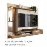 Painel De Tv 55 Petra Moderno 5 Prateleiras - Off White / Cinamomo