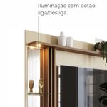 Painel De Tv 55 Petra Moderno 5 Prateleiras - Off White / Cinamomo