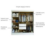 Guarda Roupas 3 Portas 2 Gavetas Grande Casal Preto