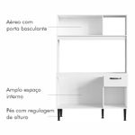 Cozinha Compacta Luna 4 Portas 1 Gaveta Branca