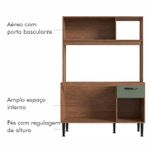 Cozinha Compacta Luna 4 Portas 1 Gaveta Freijo Oliva
