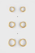 Kit Brincos Argolas Minimal (B. 18K)