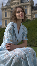 Vestido longo em laise