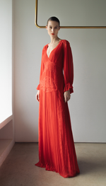 Vestido longo em seda