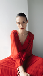Vestido longo em seda