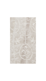 Vestido em laise bordada com pregas