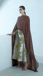 Blusa capa, em georgete