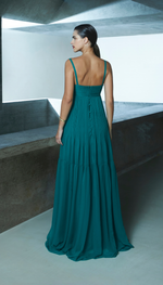 Vestido longo busto tarquinado