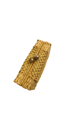 Clutch wicker palha natural com tassel