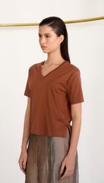 Blusa em algodão Pima decote V