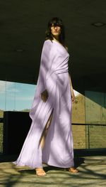 Vestido Longo com Capa