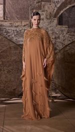 Kaftan bordado em georgete de seda