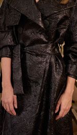 Trench coat em jacquard italiano exclusivo