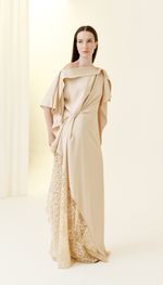 VESTIDO LONGO ESTILO KAFTAN EM CREPE