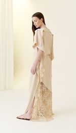 VESTIDO LONGO ESTILO KAFTAN EM CREPE
