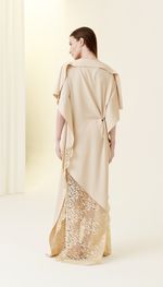 VESTIDO LONGO ESTILO KAFTAN EM CREPE