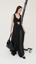 VESTIDO ESTILO ROBE EM GEORGETE DE SEDA