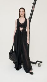 VESTIDO ESTILO ROBE EM GEORGETE DE SEDA