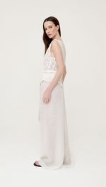 BLUSA EM GAZAR DE RAMI COM  RENDAS