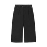 Calça Reta de Sarja Preta