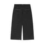 Calça Reta de Sarja Preta