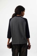 Camiseta Raglan 3/4 Grafite Estonada