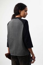 Camiseta Raglan 3/4 Grafite Estonada