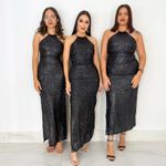 VESTIDO LONGUETE DE PAETÊ SMILE 