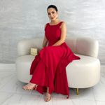 VESTIDO LONGO CREPE MADRID SAMREEN