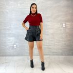SHORT COM CINTO COURO FAKE RHEIN