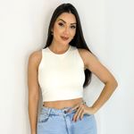 CROPPED EM POLIAMIDA LISO MAYA