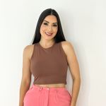 CROPPED EM POLIAMIDA LISO MAYA