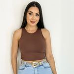 CROPPED EM POLIAMIDA LISO MAYA