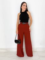 CALÇA PANTALONA CREPE SLAB CAROLYN