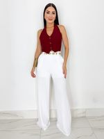 CALÇA PANTALONA CREPE SLAB CAROLYN