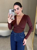 BODY POLIAMIDA DECOTE EM V MATZ