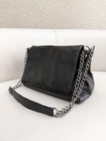 BOLSA EM COURO COM ALÇA METÁLICA ZANA