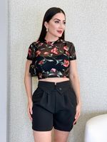 CROPPED DE TULE FLOWER