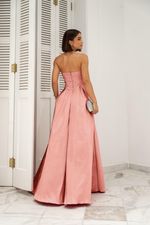 VESTIDO TAFETÁ LONGO TOMARA QUE CAIA DALLASS