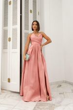 VESTIDO TAFETÁ LONGO TOMARA QUE CAIA DALLASS