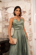 VESTIDO TAFETÁ LONGO TOMARA QUE CAIA DALLASS